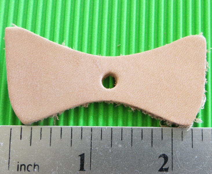 2.5in x 1in Leather Bow Tie with 3/16 hole