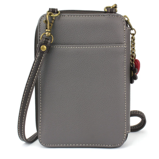 Chevron Cross Wallet Crossbody - Gray