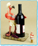 Flamingo Chef Wine Bottle Holder with Topper