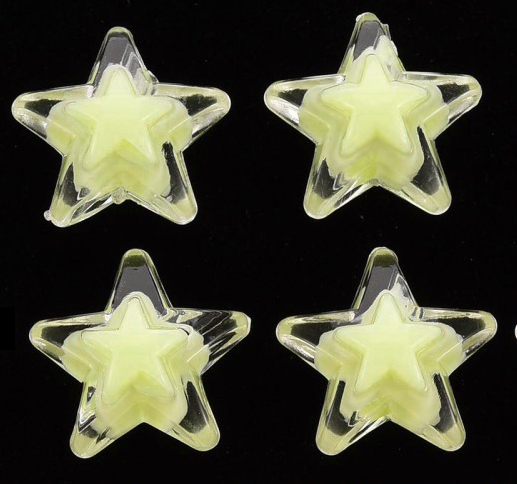 Transparent Bead in Bead Star (assorted colors)