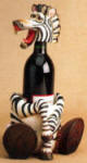 Zebra Wine Bottle Holder Big Feet Stomper 