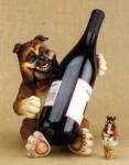 Bull Dog Wine Bottle Holder with Topper