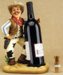 Cowboy Wine Bottle Holder with Topper