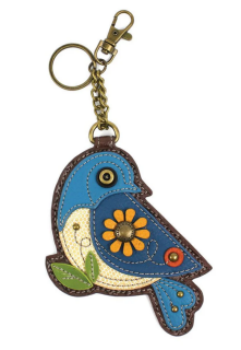 Blue Bird Key Fob Coin Purse by Chala