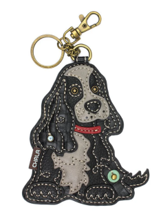 Black Cocker Key Fob Coin Purse by Chala