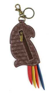 Parrot Red Key Fob Coin Purse by Chala