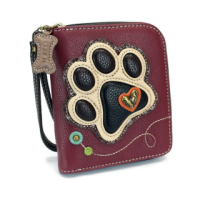 Paw Print Zip-Around Wallet