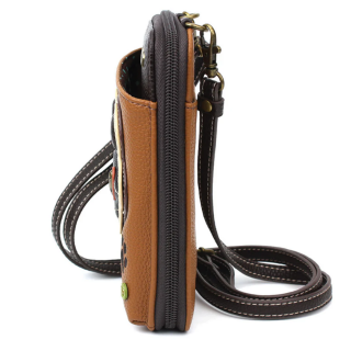 Paw Print Wallet Crossbody - Brown