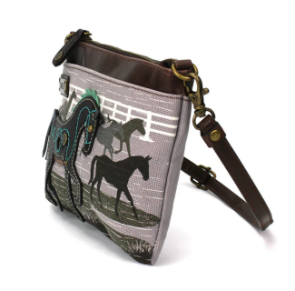 Horse - Safari Canvas - gray - Mini Crossbody