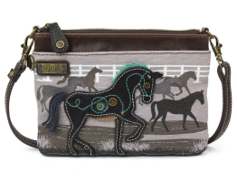 Horse - Safari Canvas - gray - Mini Crossbody