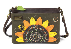 Dazzled Sunflower - Olive -  Mini Crossbody